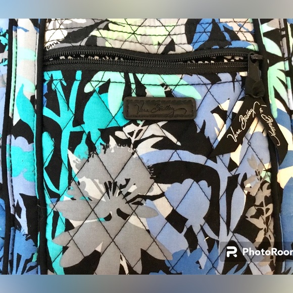 Vera Bradley Camofloral Mandy’s Blue Tote Shoulder Quilted Shopper Bag - Picture 3 of 11